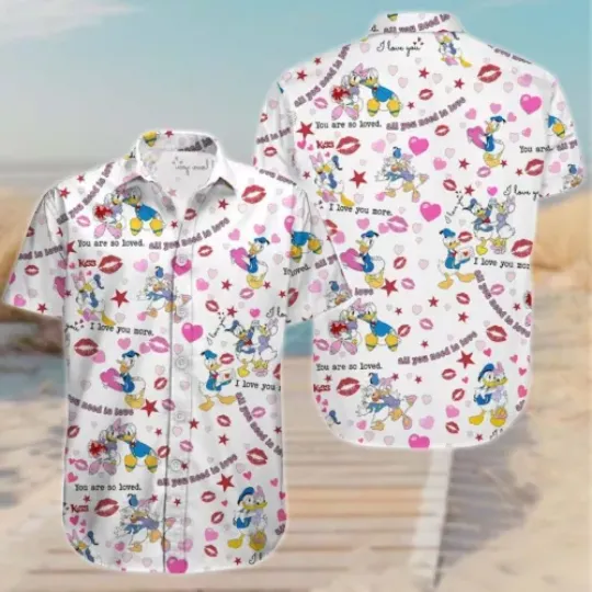 Discover Donald And Daisy Duck Couple You Are So Loved I Love You More Hawaiian Shirt