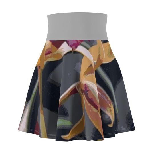 Women's Floral Print Skater Skirt - Playful, Summer Style, Perfect for Parties, Casual Outings, and Special Occasions