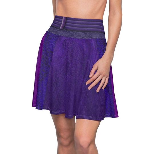 Mal Purple and Green Skirt, Descendants 3 Costume, Mal Costume, Mal Cosplay, Descendants Birthday, Descendants Cosplay, Disney Skater Skirt