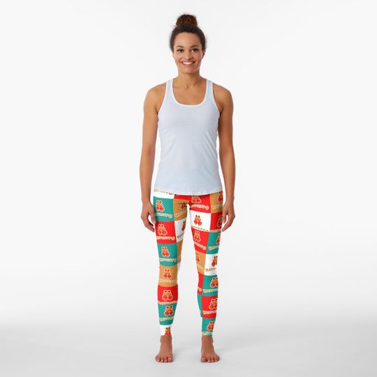 Discover Happy hippo logo Leggings