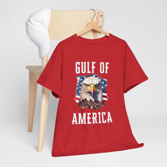 Gulf of America Trump Quote Patriotic Shirt, USA Flag Eagle T-Shirt, Gulf of America Funny Tee, American Pride Top, 4th of July Clothing