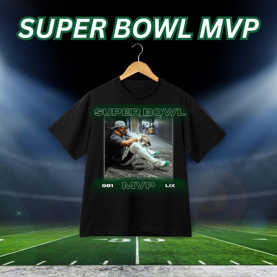 Jalen Hurts Super Bowl MVP T-shirt, Football Fan Tee, Eagles Super Bowl Gift, Game Day Apparel, Championship Winner Shirt, Philly Sports