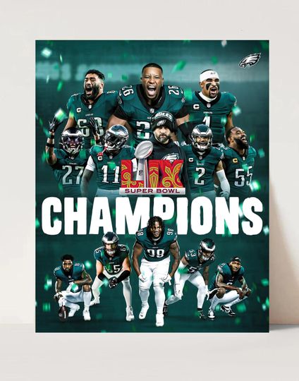 Philadelphia Eagles Super Bowl 59 Champions Poster