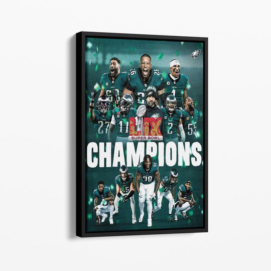 Philadelphia Eagles Super Bowl LIX Champions Poster | Wall Art | Home Decor