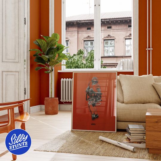 Ja'Marr Chase, Cincinnati Bengals Poster, Football Prints, Sports Poster, Football Gift, Bengals Wall Art, football Poster