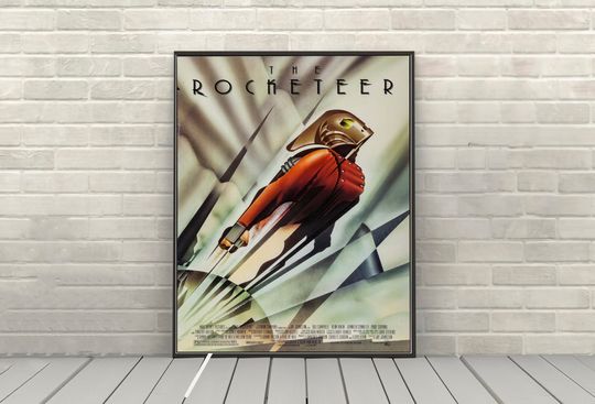 Rocketeer Poster Vintage Disney Movie Poster Classic Disney World Posters Disneyland Poster