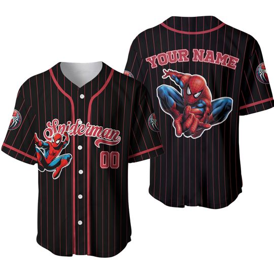 Personalized Spiderman Disney Jersey Baseball, Spiderman Baseball Jersey, Spiderman Baseball Jersey