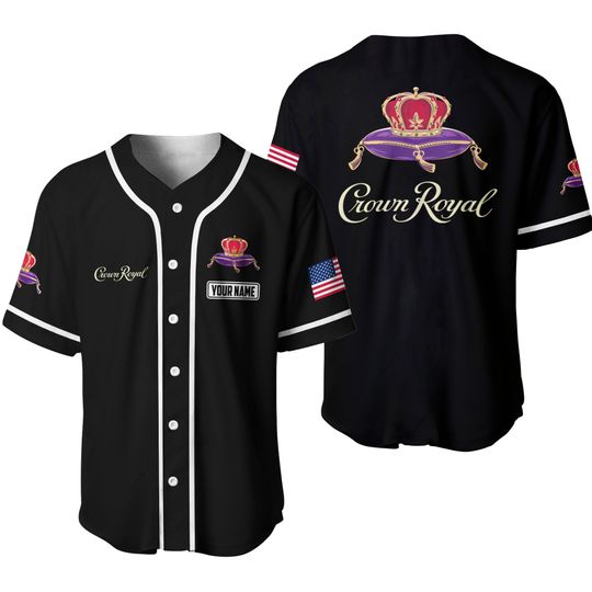 Custom Crown Royal Baseball Jersey, Crown Royal Baseball Shirt, Crown Royal Jersey, Crown Royal Shirt, Crown Royal Lover, Alcohol Shirt