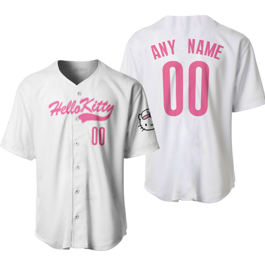 Discover Custom Hello Kitty Baseball Jersey, Hello Kitty Baseball Shirt, Hello Kitty Jersey, Hello Kitty Lover, Hello Kitty Shirt, Kitty Cat Gif
