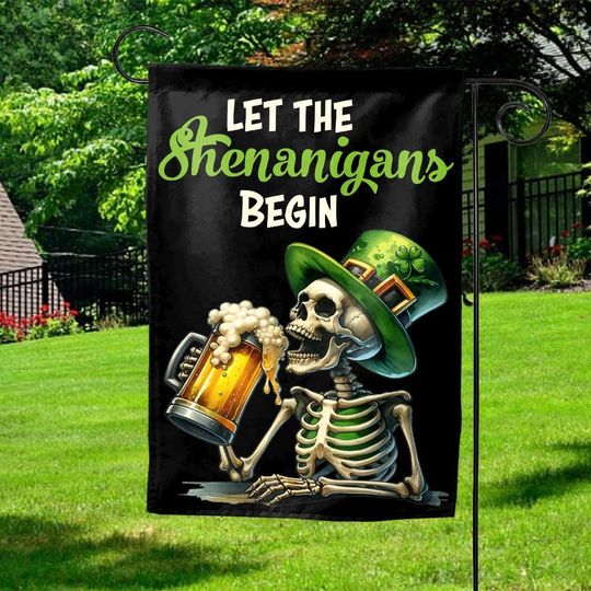 St Patricks Day Shamrock Flag, Happy Saint Patricks Day, St Patty's Day, Lucky Day Garden Flag