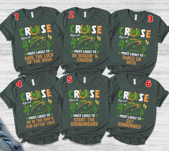 Most Likely To St. Patrick's Day Matching Cruise Shirts/St Paddy's Cruise Squad 2025/Saint Paddy's Day Cruising Funny Cruise Shirt