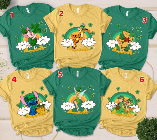 Winnie The Pooh St Patrick's Day Shirt, St Patricks Day Pooh with Shamrock Shirt, Winnie The Pooh St Patty's Day, Funny St Patty