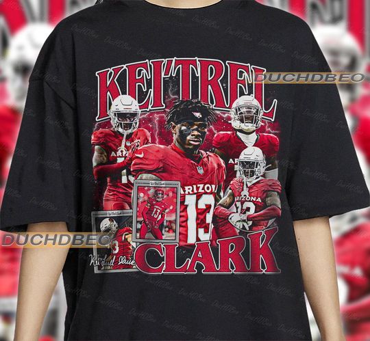 Vintage Kei'Trel Clark shirt, Arizonna Football Shirt, Vintage 90s, Custom Bootleg shirt, Homage Tee, Kei'Trel Clark, Overszied Tshirt