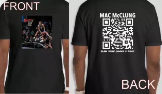 Mac McClung Dunk Champion 3peat Live QR CODE TikTok Shirt