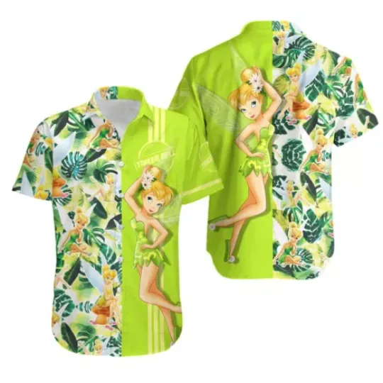 Tinker Bell Hawaiian Shirt Button Down Unisex Adults Outfit