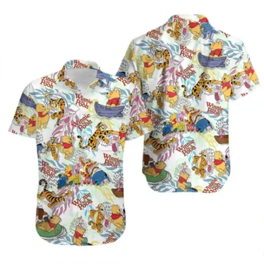 Winnie The Pooh Hawaiian Shirt Button Down Unisex Adults Outfit