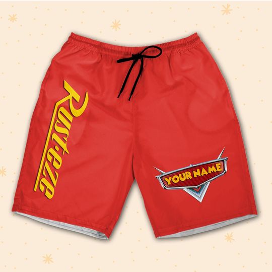 Personalize Mcqueen Red Shorts JS Custom 3D Shorts Sports Outfits Cute Gifts For Fans Disney