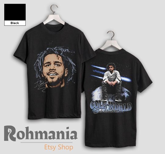 J Cole T Shirt, Cole World Shirt, Cole Blooded, Rap Hip Hop Music Merch Shirt, 90s Retro Casual T-Shirt