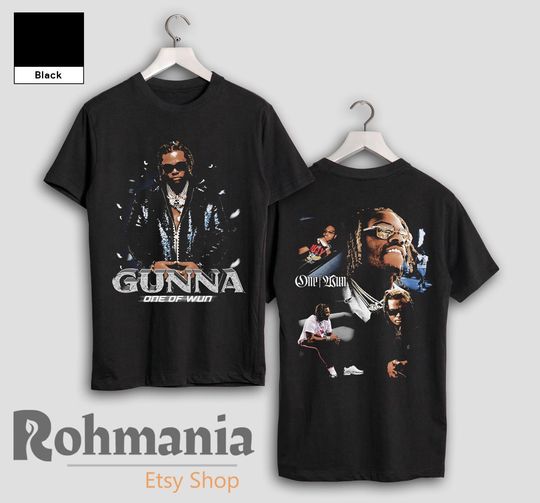 Gunna T Shirt, Gunna One of Wun Shirt, Trap Rap Hip Hop Music Merch Shirt, 90s Retro Casual T-Shirt