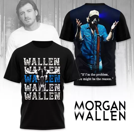Wallen Western tour 2025 IF I'm the problem t-shirt 3D