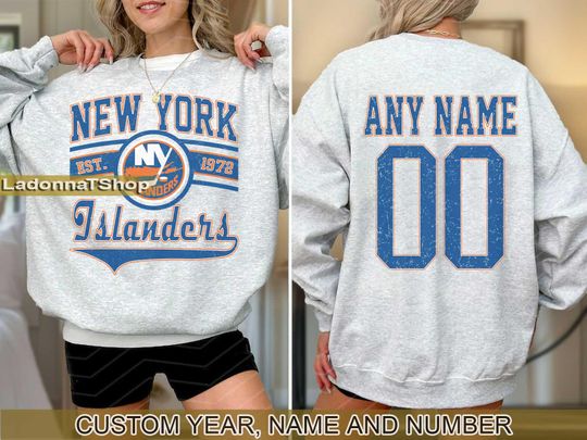 New York Islanders Sweatshirt Crewneck, Vintage Islanders shirt, New York Hockey Fan shirt,  Hockey Tee,  Islanders Sweatshirt