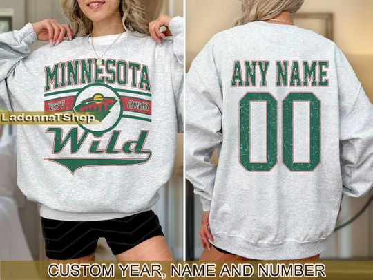 Minnesota Wild Sweatshirt Crewneck, Vintage Wild shirt, Minnesota Hockey Fan shirt,  Hockey Tee,  Wild Sweatshirt