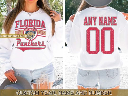 Florida Panthers Sweatshirt Crewneck, Vintage Panthers shirt, Florida Hockey Fan shirt,  Hockey Tee,  Panthers Sweatshirt