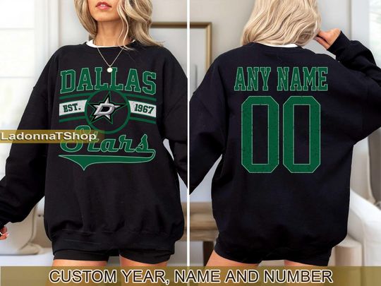 Dallas Stars Sweatshirt Crewneck, Vintage Stars shirt, Dallas Hockey Fan shirt,  Hockey Tee,  Stars Sweatshirt