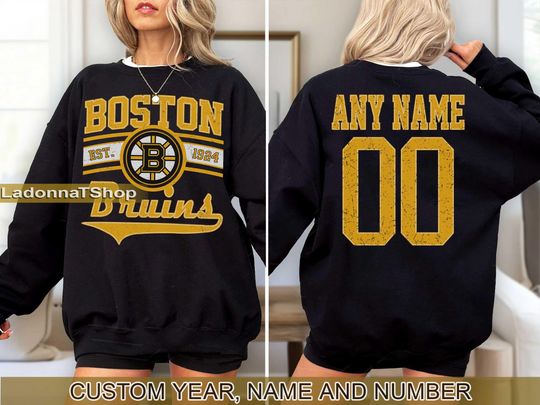 Boston Bruins Sweatshirt Crewneck, Vintage Bruins shirt, Boston Hockey Fan shirt,  Hockey Tee,  Bruins Sweatshirt