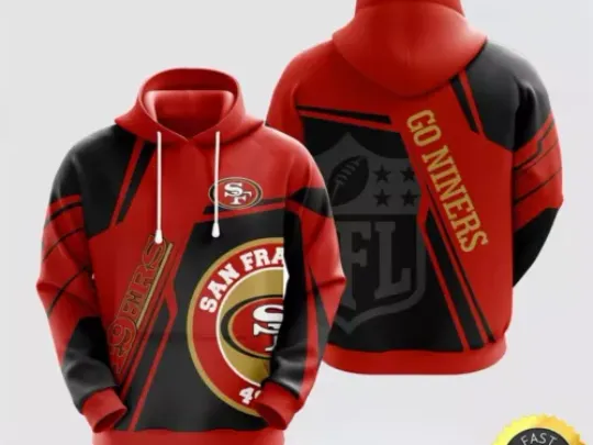 San Francisco Team 3D Printed Football Hoodie