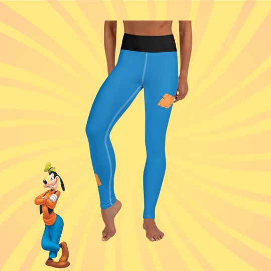 Women's Goofy Yoga Leggings Disney Mickey and friends pants activewear workout running leggings