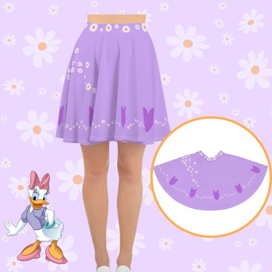 Womens Disney Daisy Duck Skirt Spring floral purple running skirt Run Disney