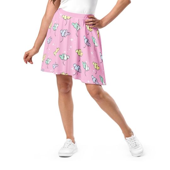 Womens Disney Skirt Mickey Balloons pastel spring colors running skirt Disney outfit