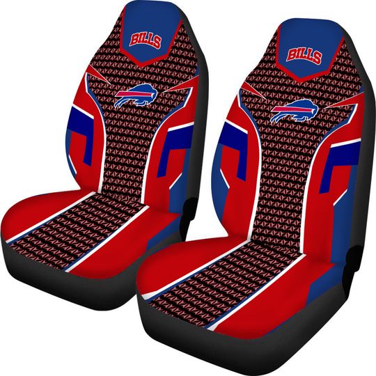 Buffalo Bills 2PCS Front Car Seat Cover Set SUV Truck Seat Cushion Protector