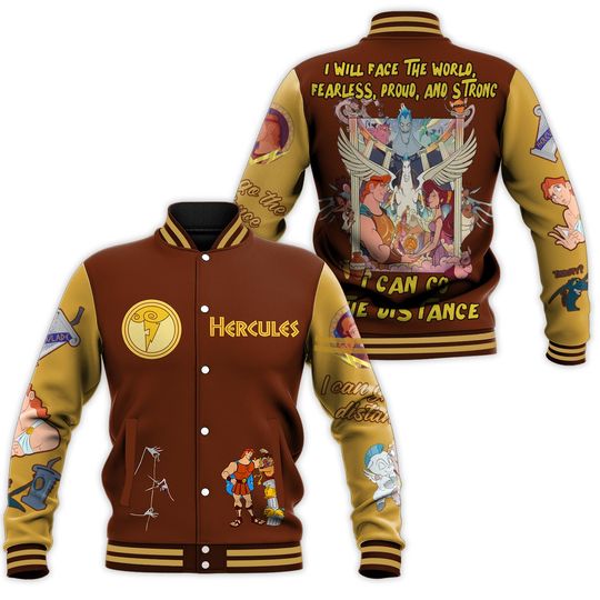 Hercules Jacket Men, Hercules Baseball Jacket, Disney Hercules Jacket