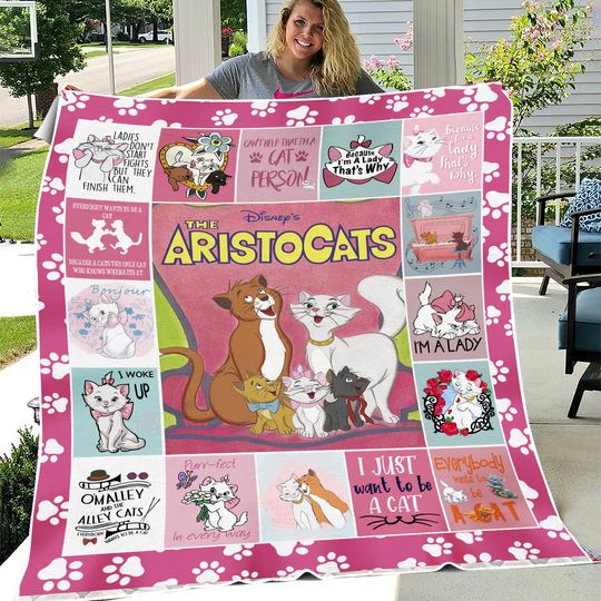 The Aristocats Fleece Blanket | Marie Toulouse Berlioz Blanket
