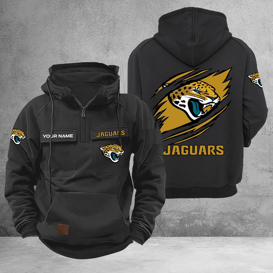 Personalized Jacksonville Jaguars Cargo Hoodie, Game Day Football, Sunday Football