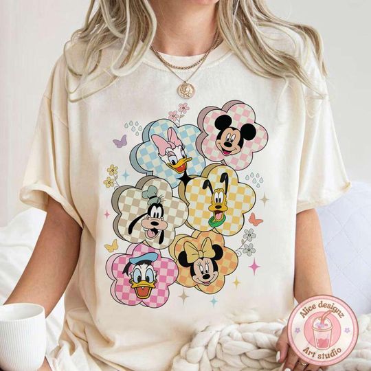 Mickey and friends Floral Spring Break Disney shirt, Epcot International Flower & Garden Festival 2025 shirt, WDW Disneyland trip shirt