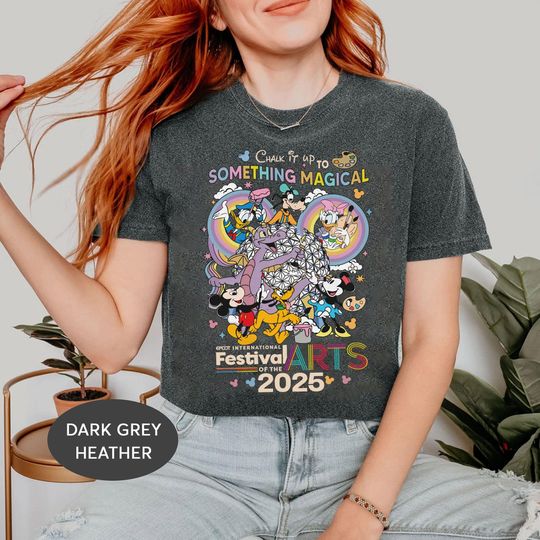 Retro Disney Epcot International Festival Of The Arts 2025 Shirt, Mickey And Friends Artist Tshirt, WDW Chalk it up to something magical
