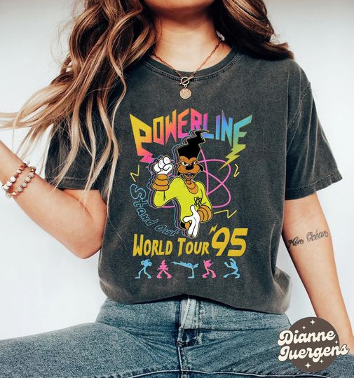 Retro Disney Goofy Powerline Stand Out Tour 95 Shirt, Max Goofy Roxanne Powerline Shirt, Disney World Tour Shirt, Goofy Movie Shirt