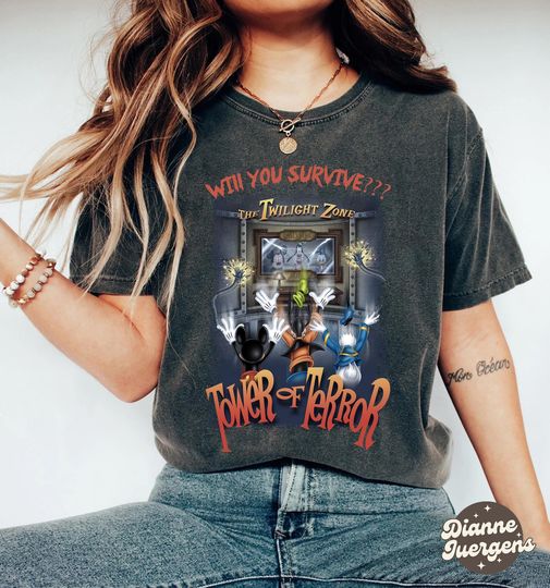 Retro Mickey And Friends The Twilight Zone Tower Of Terror Halloween Shirt, Mickey And Friends Halloween Party Tee, Disney Halloween Tshirt