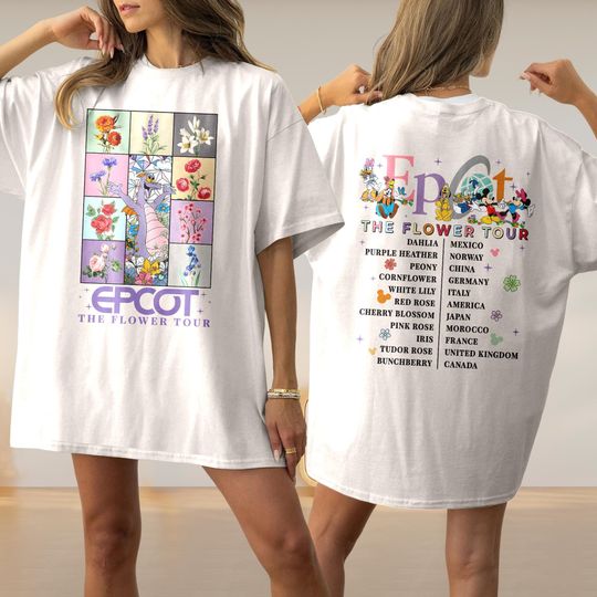 Epcot The Flower Tour Figment Shirt, Let The Magic Blossom World Tour Tee, Epcot international Flower And Garden Festival 2025 Shirt