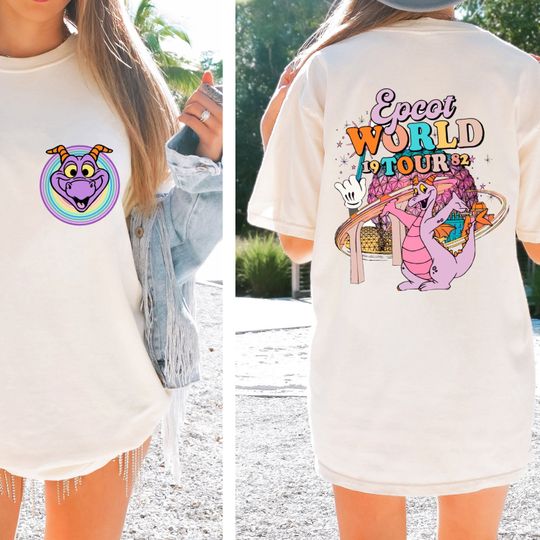 Disney Epcot World Tour Shirt, Figment 1982 Shirt, Purple Epcot Shirt, Disney World Shirt, Disney Vacay Shirt, Figment Tee