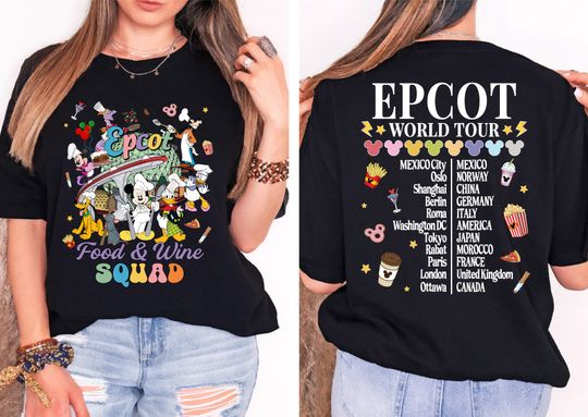 Disney Epcot World Tour Shirt, Mickey & Friends Epcot World Tour Shirt, Disneyland Group Trip Shirt, Disneyland Family Matching T-Shirt