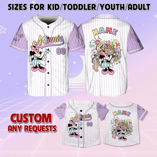 Minnie Disney Epcot Flower And Garden Festival 2025 Jersey, Mickey And Friends Minnie Epcot Jersey, Disney 2025 Epcot Trip Shirt