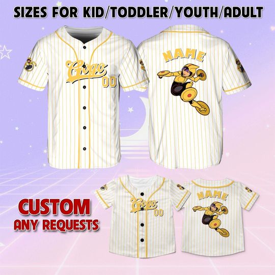 Big Hero 6 Gogo Baseball Jersey, Gogo Matching Family Jersey, Personalized Big Hero 6 Character Jersey, Big Hero 6 Movie Jersey