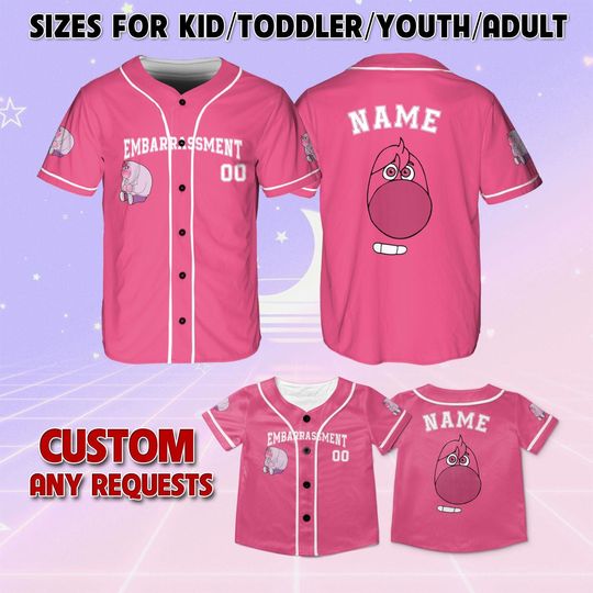 Inside Out 2 Embarrassment Jersey, Disney Embarrassment Matching Jersey, Inside Out 2 Cartoon Shirt, Disney Family Vacation Jersey
