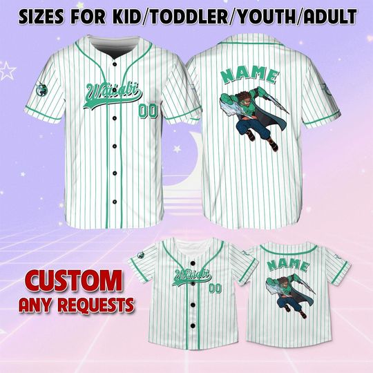 Big Hero 6 Wasabi Baseball Jersey, Wasabi Matching Family Jersey, Personalized Big Hero 6 Character Jersey, Big Hero 6 Movie Jersey
