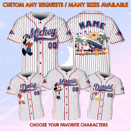 Disney Cruise Mickey And Friends Baseball Jersey, Mickey And Friends CruiseLine 2025 Shirt, Disney Wish Fantasy Magic Wonder 2025 Jersey