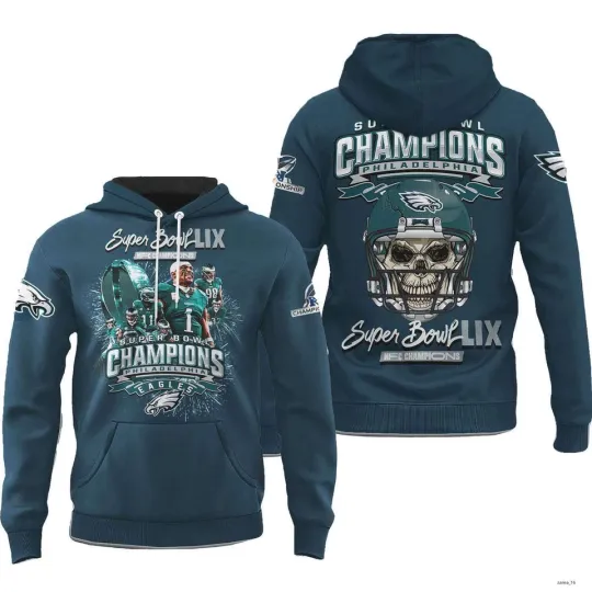 Philadelphia Eagles Super Bowl LIX Champions 2025 Hoodie
